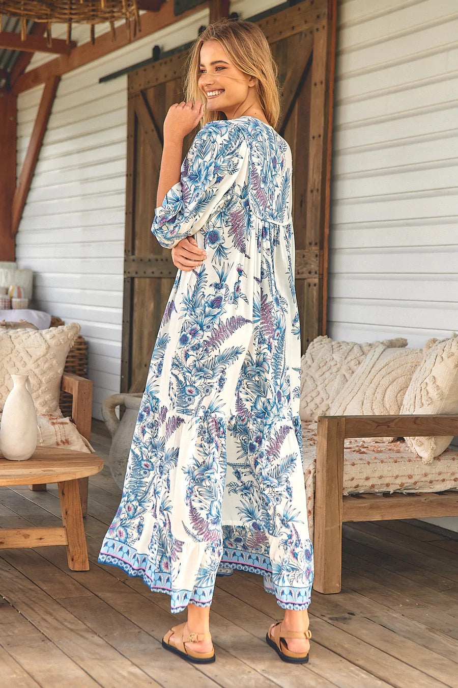 Paris Sea Breeze Maxi Dress