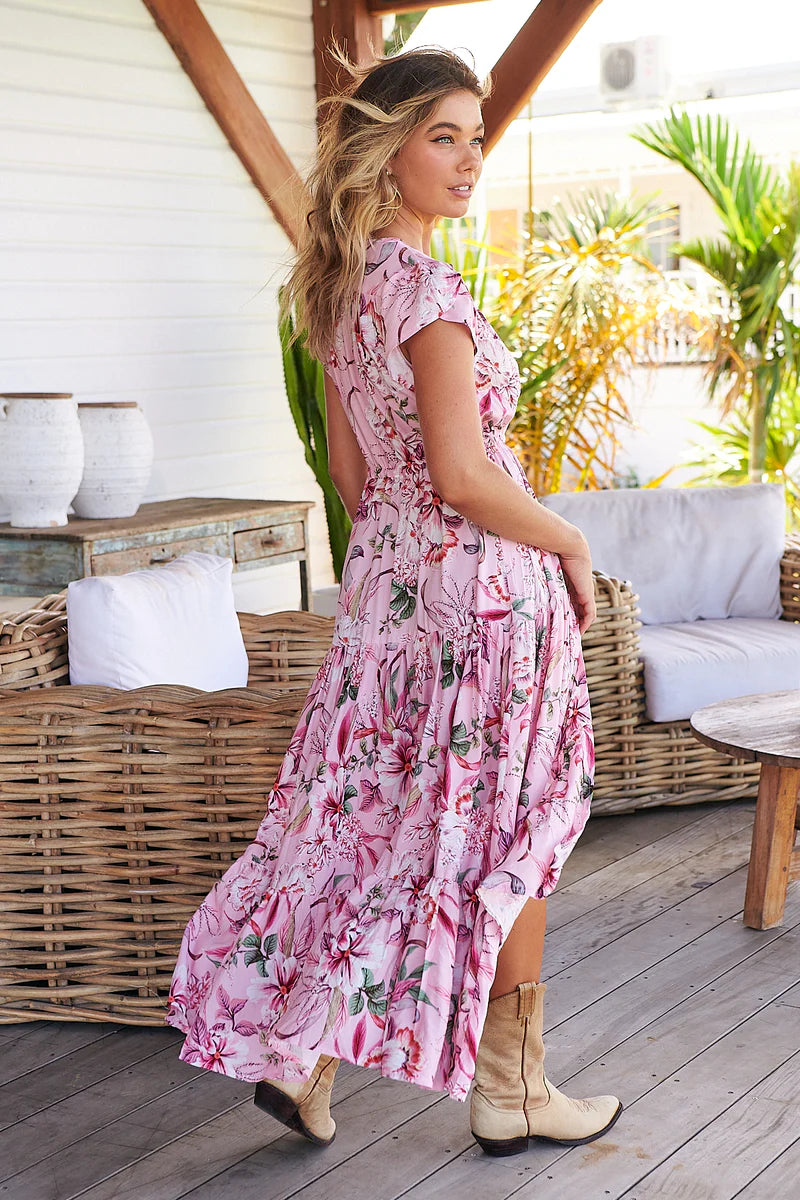 Pink Lotus Maxi Dress