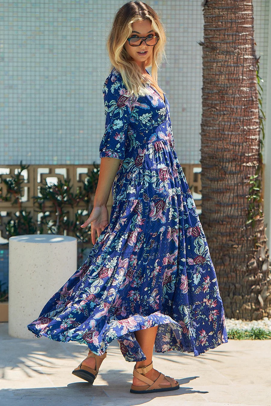 Berry Indigo Maxi Dress