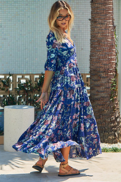 Berry Indigo Maxi Dress