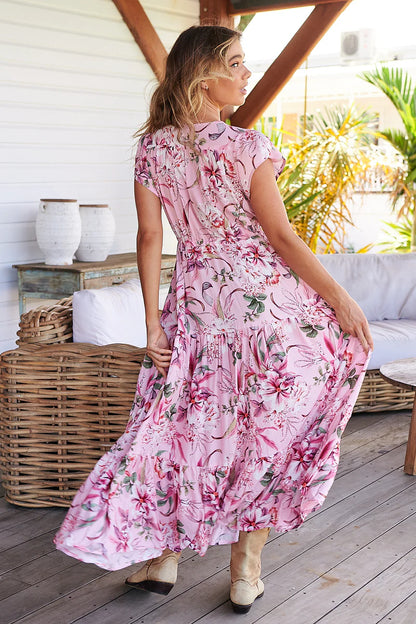 Pink Lotus Maxi Dress