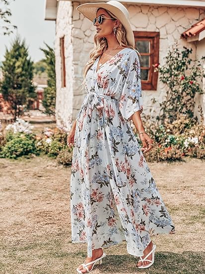 Women’s Summer Loose Kimono Maxi Dress